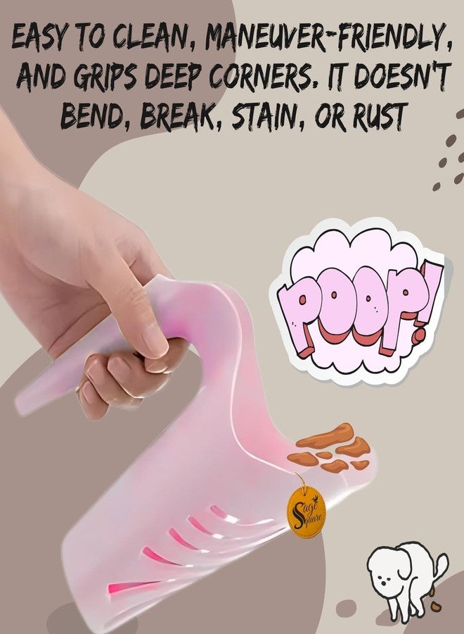 سايج سكوير مجرفة فضلات مربعة من سيج - تصميم على شكل وجه قطة، قوية ومتينة بمقبض طويل لسهولة التنظيف، خفيفة الوزن، مريحة ومثالية للمنازل التي تضم أكثر من قطة - Image 5